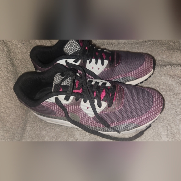 Nike Air Max 90 Jacquard White/Vivid Pink/ Sneakers Men's sz 9.5 Shoes 631750 - Picture 14 of 16